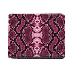 Pink Python Snakeskin Print Bifold Wallet