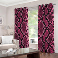 Pink Python Snakeskin Print Dimout Grommet Curtains