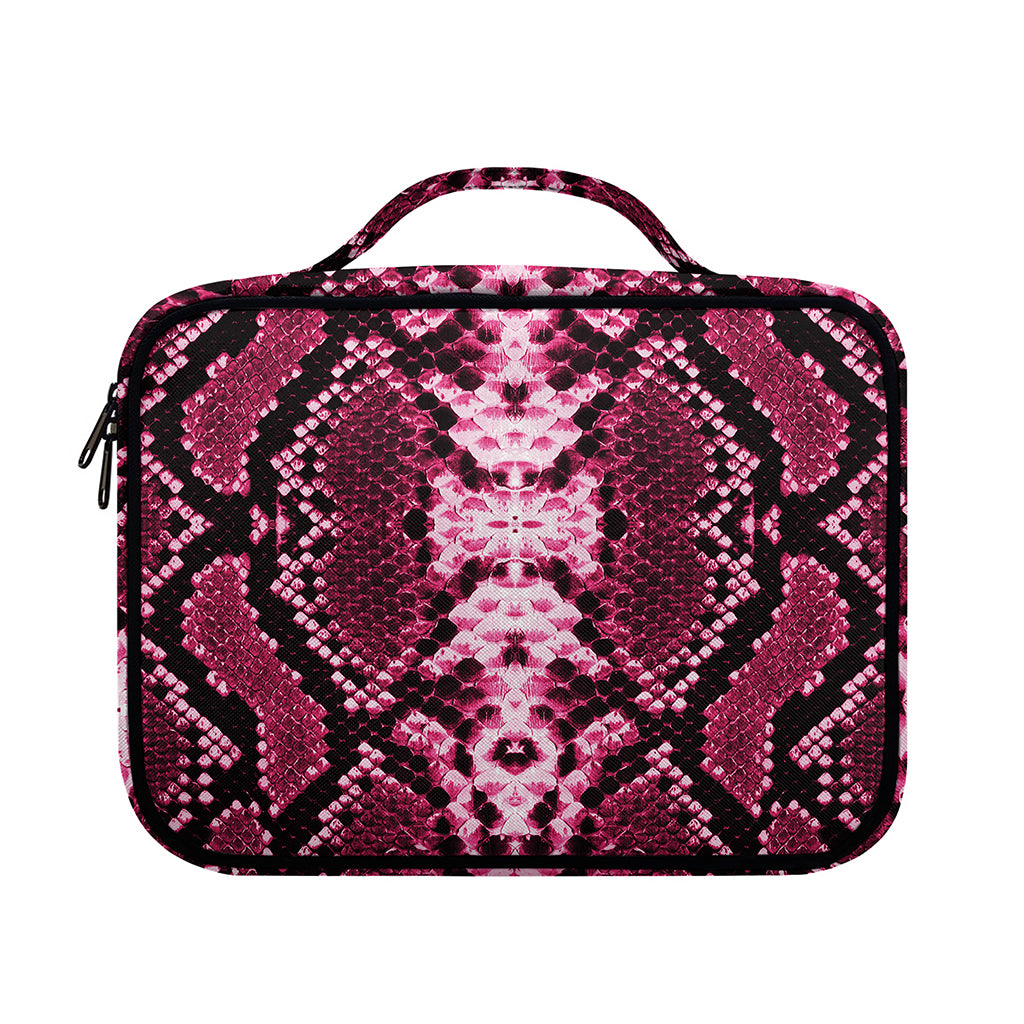 Pink Python Snakeskin Print Briefcase Bible Bag
