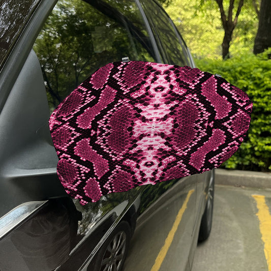 Pink Python Snakeskin Print Car Side Mirror Covers