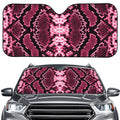 Pink Python Snakeskin Print Car Windshield Sun Shade