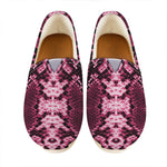 Pink Python Snakeskin Print Casual Shoes