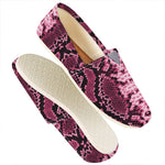 Pink Python Snakeskin Print Casual Shoes