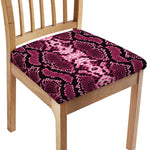 Pink Python Snakeskin Print Chair Cushion Cover