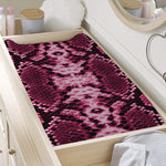 Pink Python Snakeskin Print Changing Pad Cover