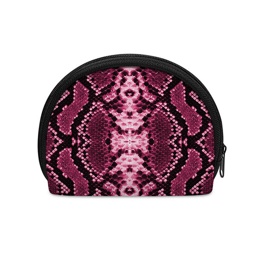 Pink Python Snakeskin Print Coin Purse
