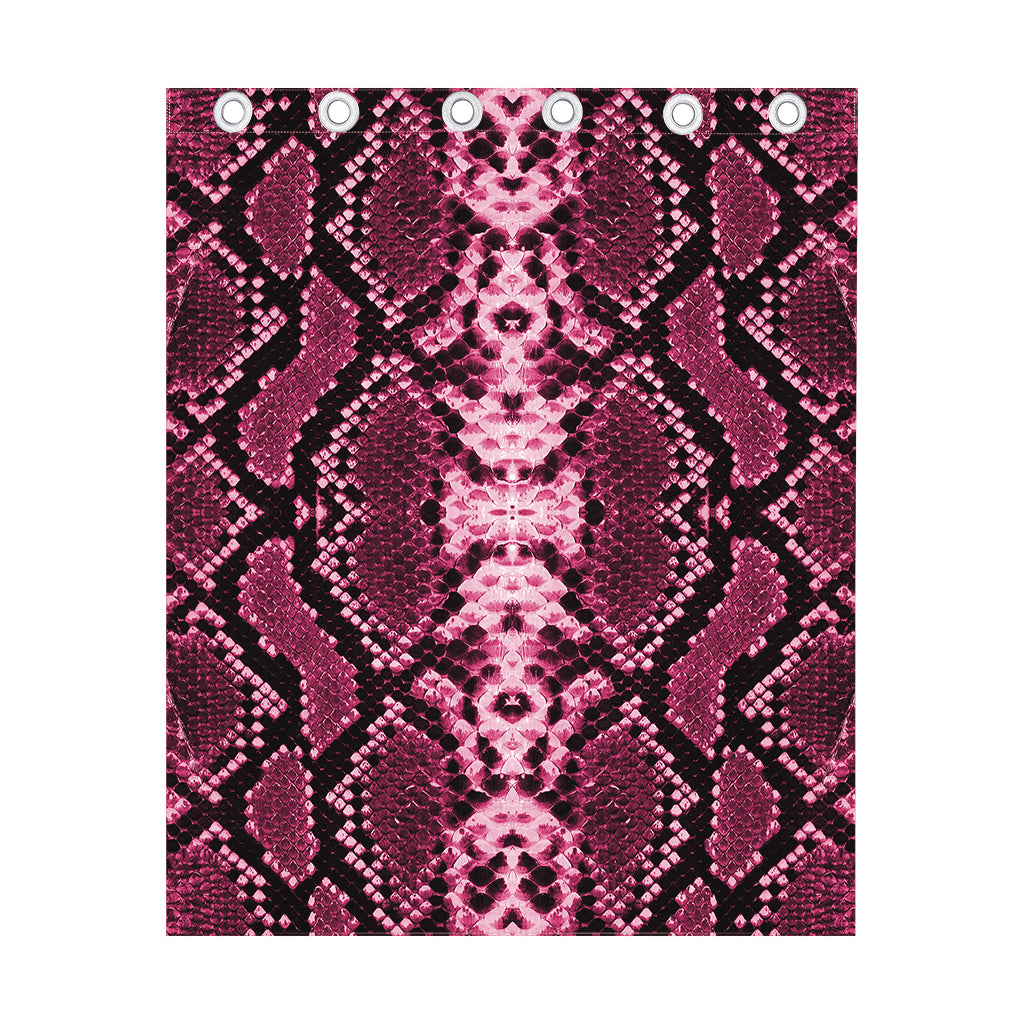 Pink Python Snakeskin Print Curtain