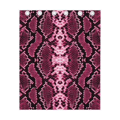 Pink Python Snakeskin Print Curtain