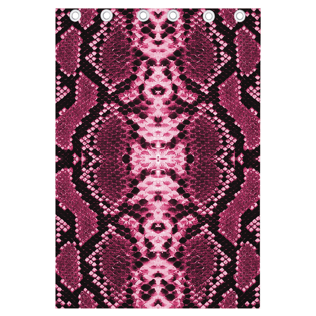 Pink Python Snakeskin Print Curtain