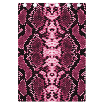 Pink Python Snakeskin Print Curtain