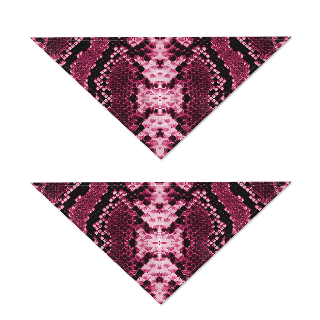 Pink Python Snakeskin Print Dog Bandana