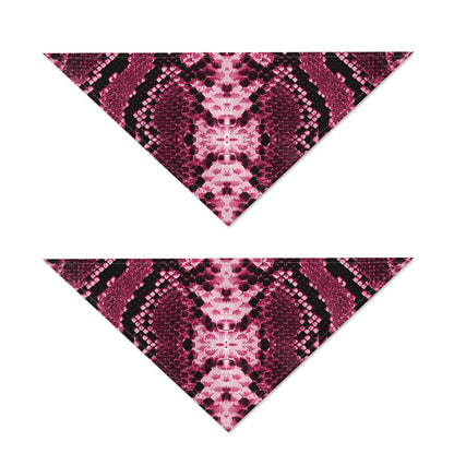 Pink Python Snakeskin Print Dog Bandana