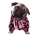 Pink Python Snakeskin Print Dog Zip Up Hoodie