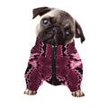 Pink Python Snakeskin Print Dog Zip Up Jacket