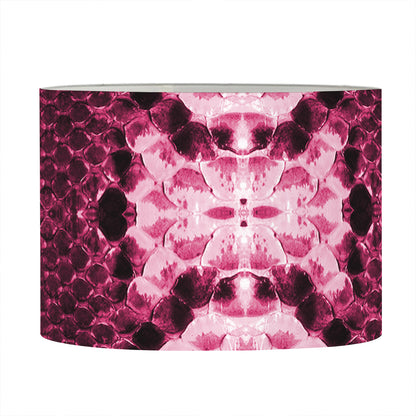 Pink Python Snakeskin Print Drum Lamp Shade