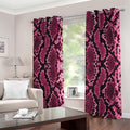 Pink Python Snakeskin Print Extra Wide Grommet Curtains