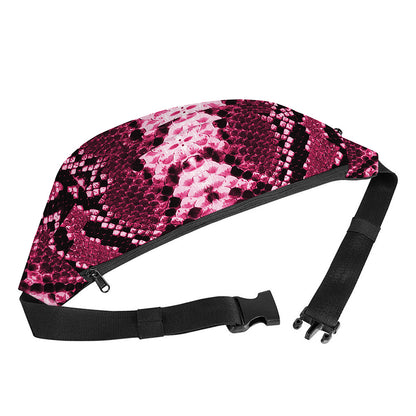 Pink Python Snakeskin Print Fanny Pack