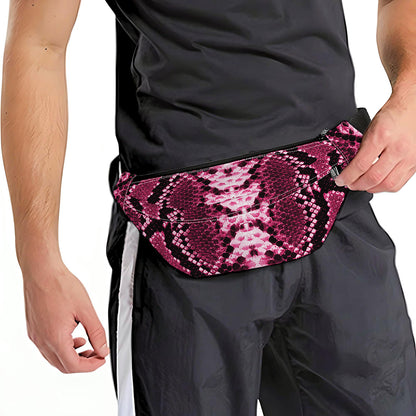 Pink Python Snakeskin Print Fanny Pack