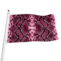 Pink Python Snakeskin Print Flag