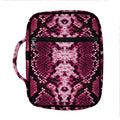 Pink Python Snakeskin Print Front Pocket Bible Bag