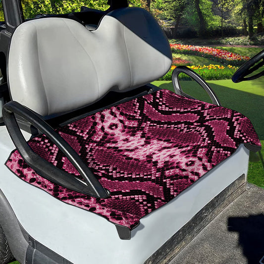 Pink Python Snakeskin Print Golf Cart Seat Cover