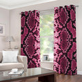 Pink Python Snakeskin Print Grommet Curtains