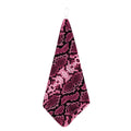 Pink Python Snakeskin Print Hand Towel