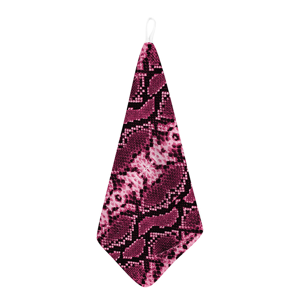 Pink Python Snakeskin Print Hand Towel