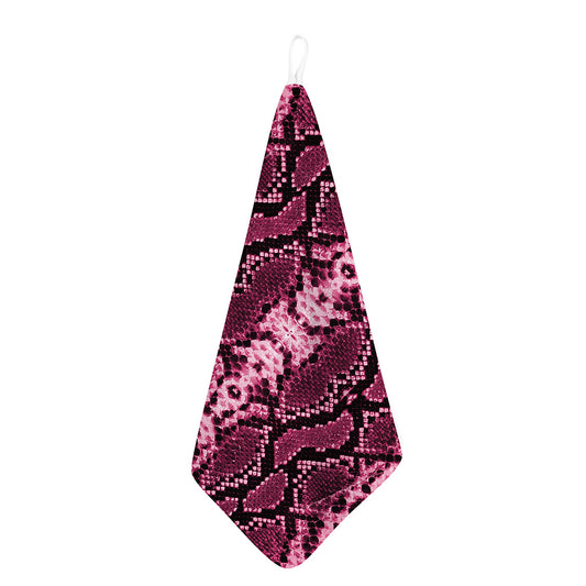 Pink Python Snakeskin Print Hand Towel