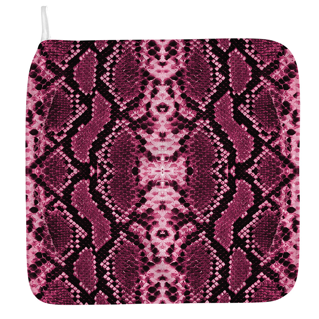 Pink Python Snakeskin Print Hand Towel
