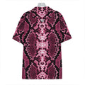 Pink Python Snakeskin Print Hawaiian Shirt