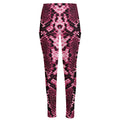 Pink Python Snakeskin Print High-Waisted Pocket Leggings