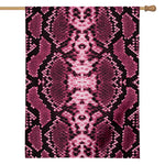 Pink Python Snakeskin Print House Flag