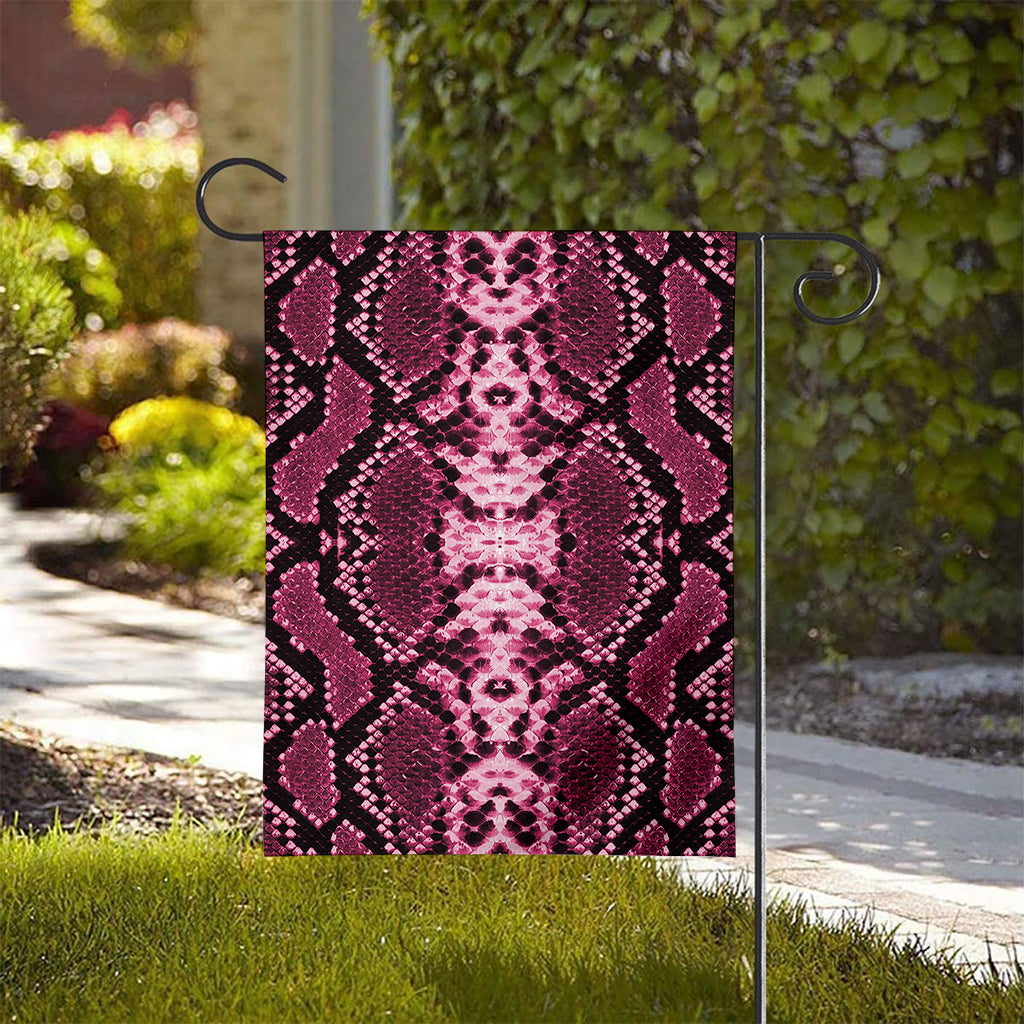 Pink Python Snakeskin Print House Flag