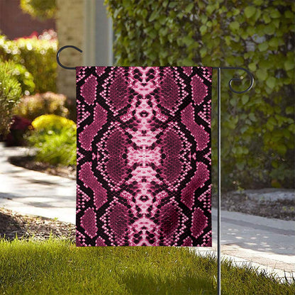 Pink Python Snakeskin Print House Flag