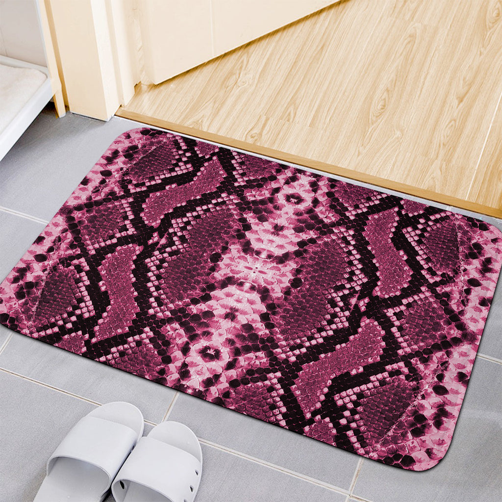 Pink Python Snakeskin Print Indoor Door Mat