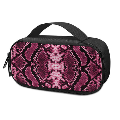 Pink Python Snakeskin Print Insulin Cooler Travel Case