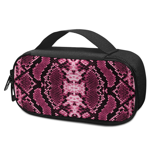 Pink Python Snakeskin Print Insulin Cooler Travel Case