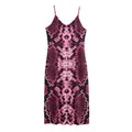 Pink Python Snakeskin Print Jersey Midi Cami Dress