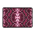 Pink Python Snakeskin Print Kitchen Mat