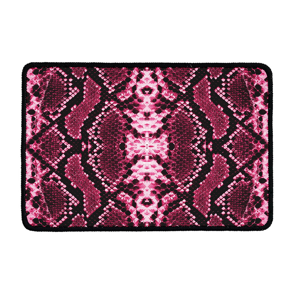 Pink Python Snakeskin Print Kitchen Mat