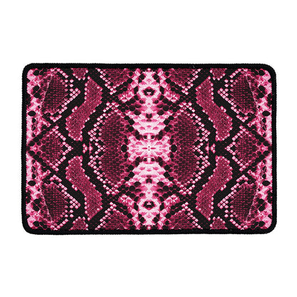 Pink Python Snakeskin Print Kitchen Mat