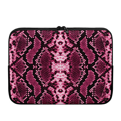 Pink Python Snakeskin Print Laptop Sleeve