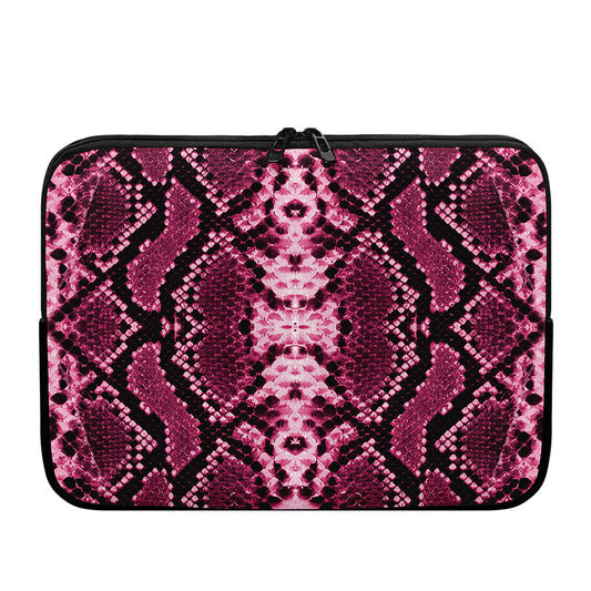 Pink Python Snakeskin Print Laptop Sleeve