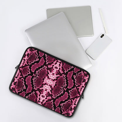 Pink Python Snakeskin Print Laptop Sleeve