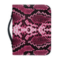 Pink Python Snakeskin Print Leather Bible Cover