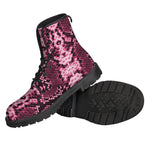 Pink Python Snakeskin Print Backpack