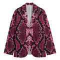 Pink Python Snakeskin Print Men's Blazer