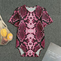Pink Python Snakeskin Print Men's Bodysuit