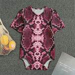 Pink Python Snakeskin Print Men's Bodysuit